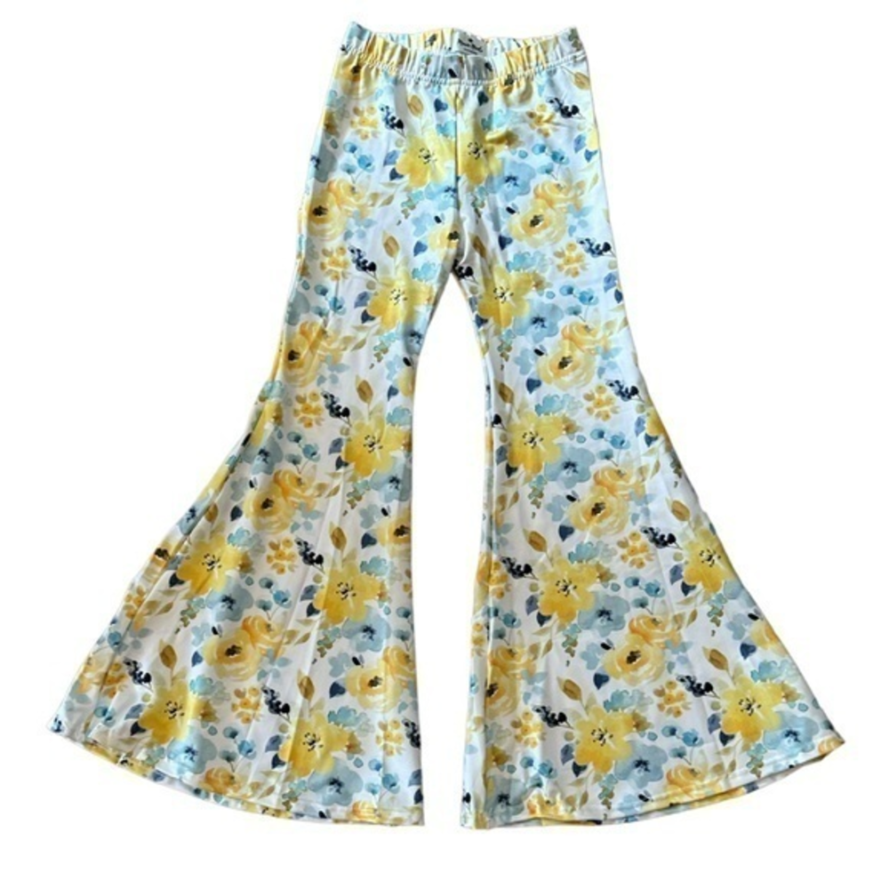 NWT size 7Y Marie Nicole boutique floral bell bottom pants‎